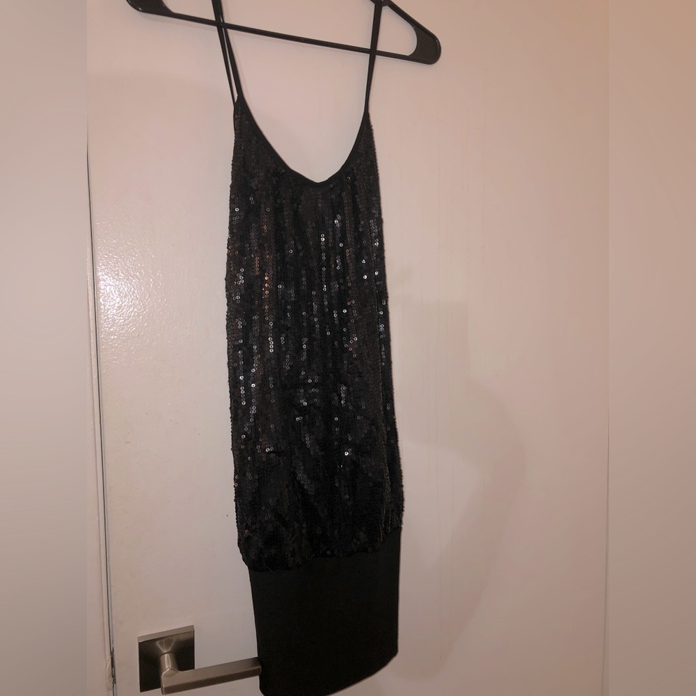 Black sequined dress
